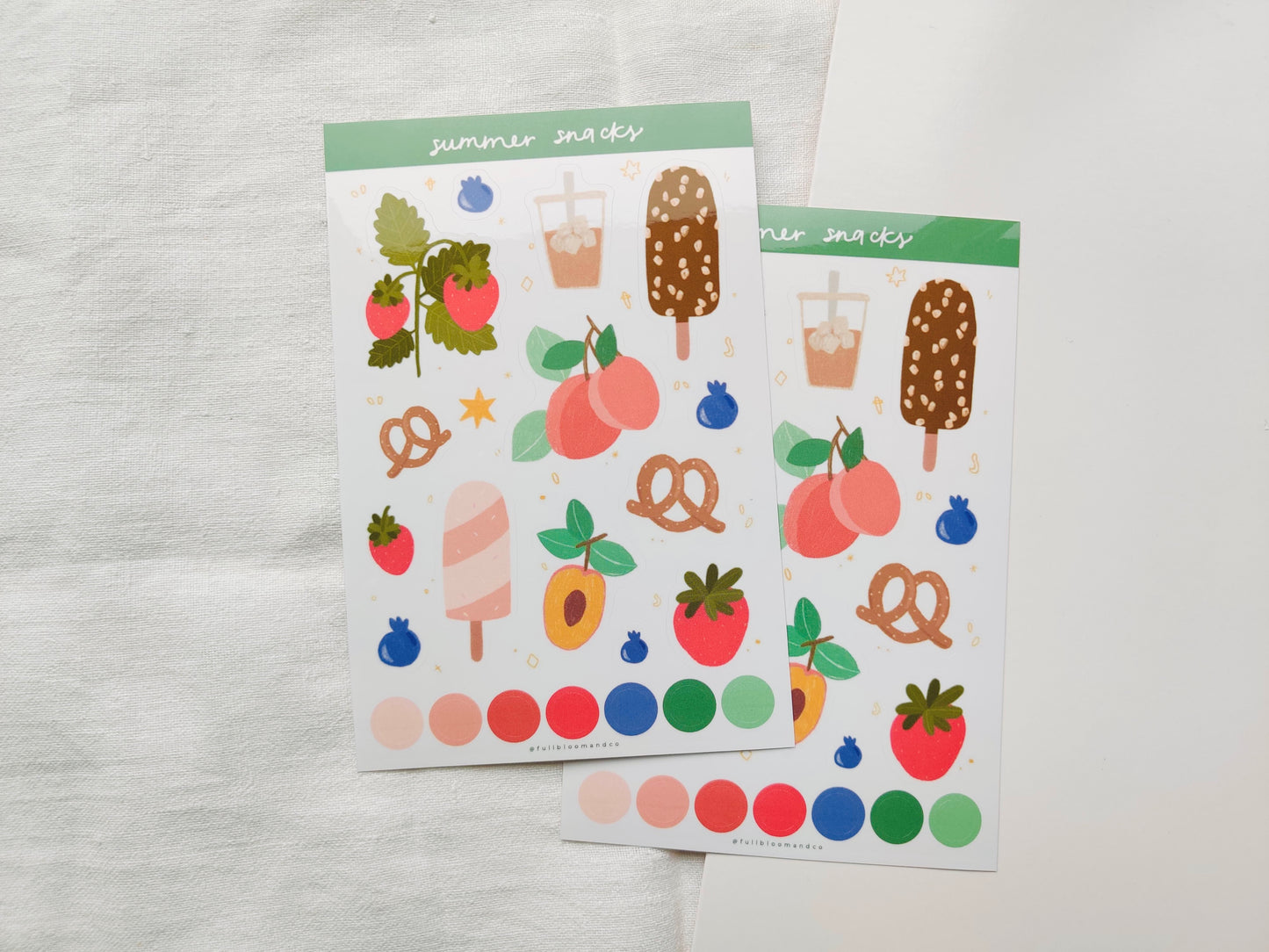 Summer Snacks Sticker Sheet