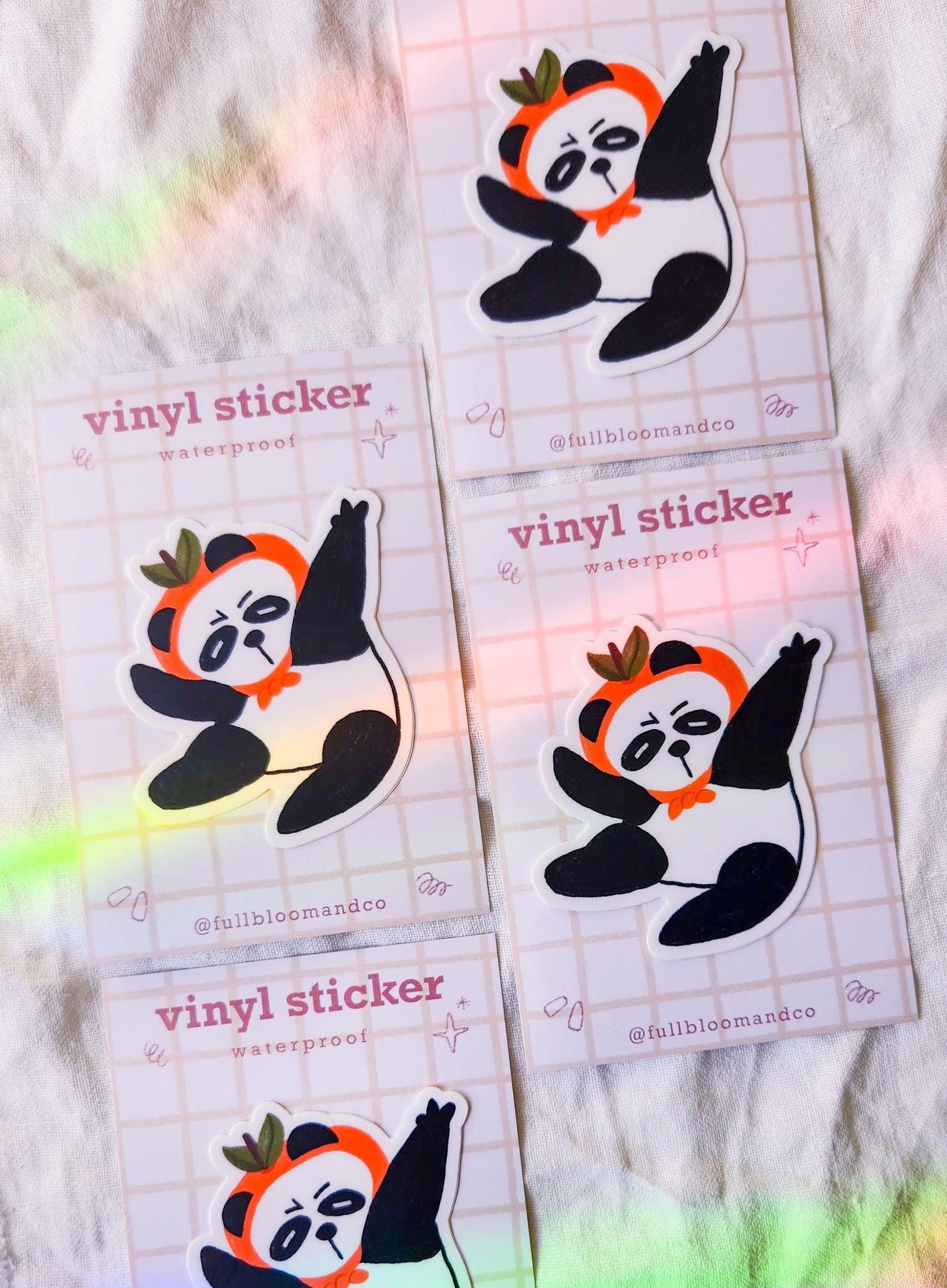 Peace Out Panda Vinyl Sticker