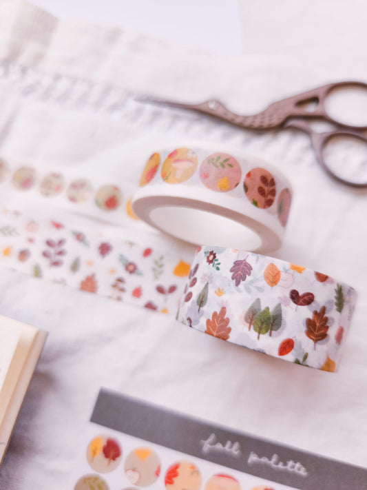 Fall Leaves Pattern Washi Tape